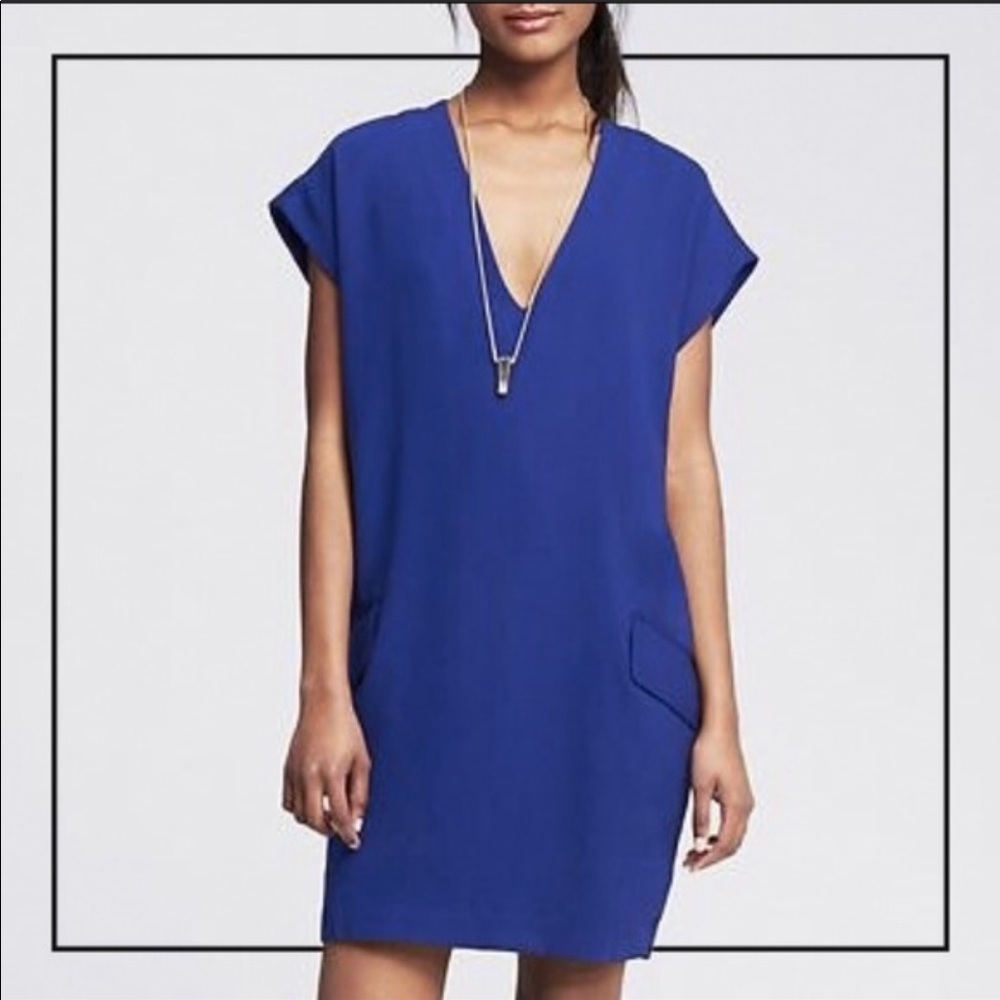 Banana Republic Blue Cocoon Dress